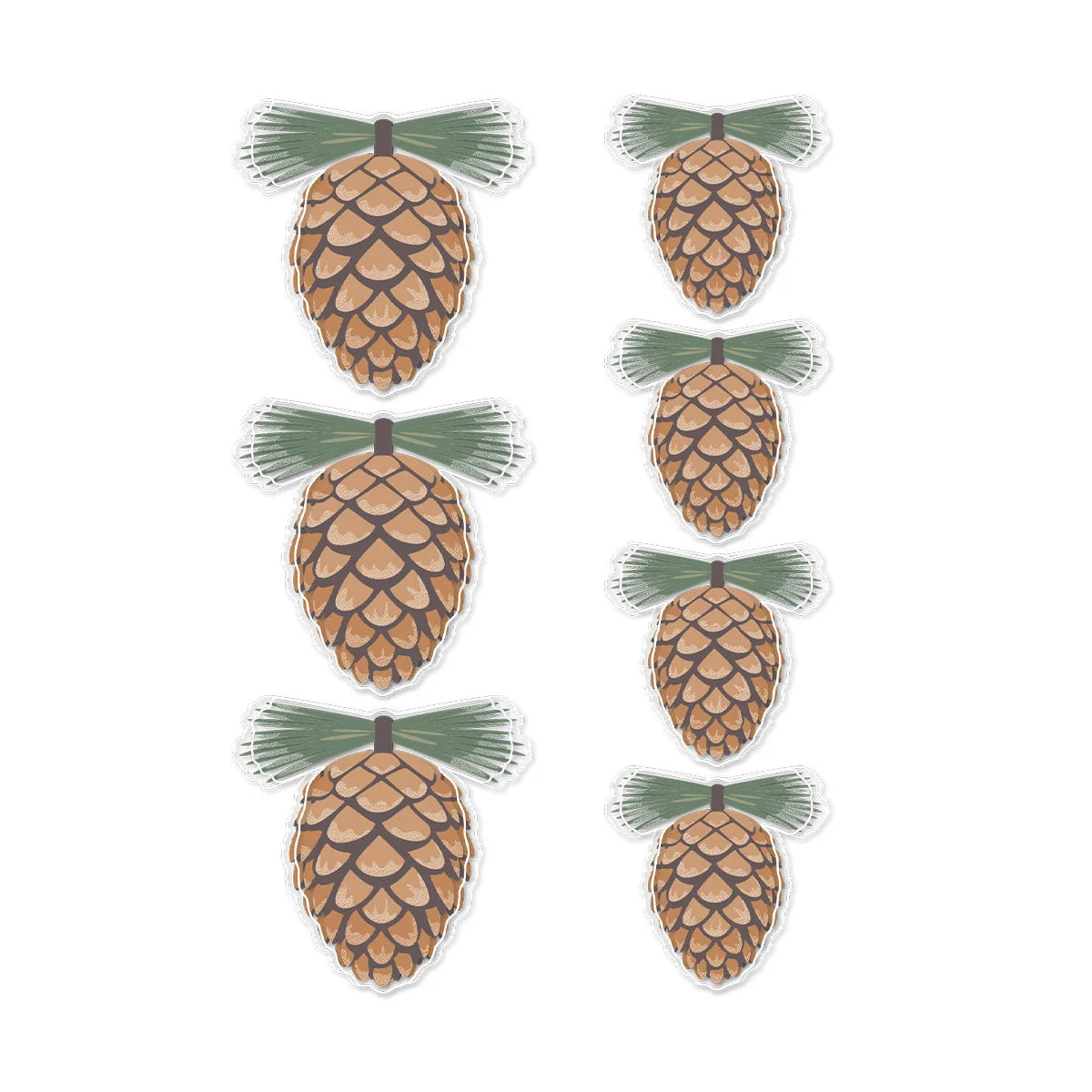 Rosie's Studio - Sleigh Bells Ring - Dimensional Acetate Stickers: Pinecones