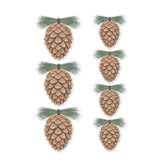 Rosie's Studio - Sleigh Bells Ring - Dimensional Acetate Stickers: Pinecones