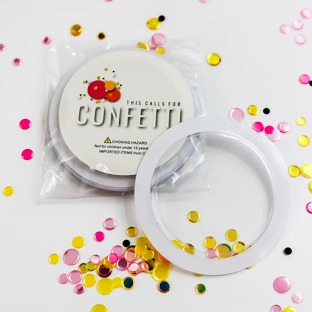 This Calls for Confetti - Round Shaker Pouches