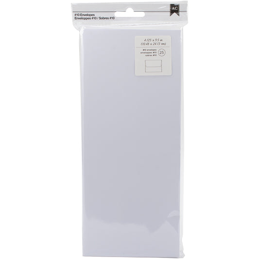 American Crafts - #10 Envelopes - White 25pk