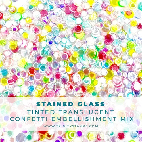 Trinity Stamps - Stained Glass Confetti Embellishment Mix