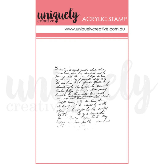 Uniquely Creative - Vintage Script Mark Making Mini Stamp