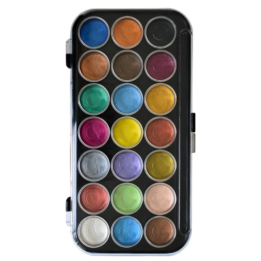 Yasutomo - Niji Pearlescent Watercolor Palette: 21 Color