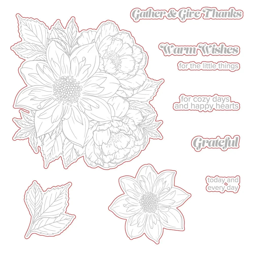 Honey Bee - Gather & Give Thanks Stamp & Die Bundle
