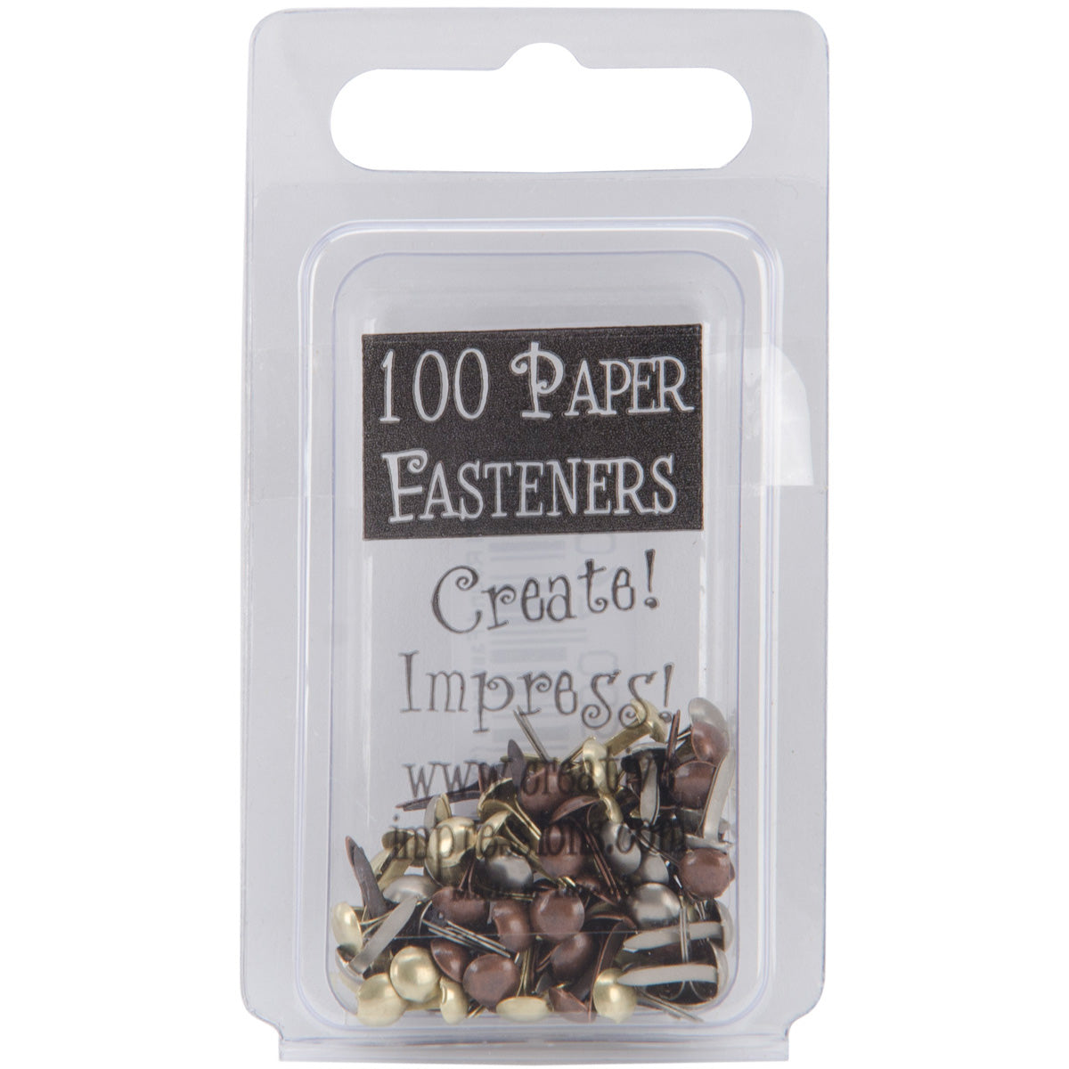 Creative Impressions - Mini Metal Paper Fasteners - Antique Brads