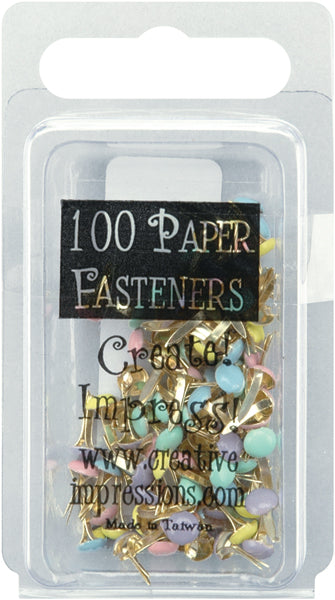 Creative Impressions - Mini Metal Paper Fasteners - Pastel Brads