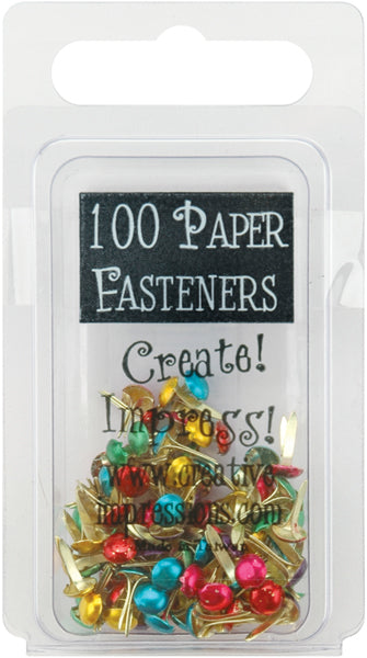 Creative Impressions - Mini Metal Paper Fasteners - Metallic Brads