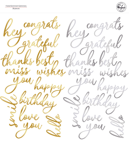 Pinkfresh - Foiled Script Sentiment Ephemera