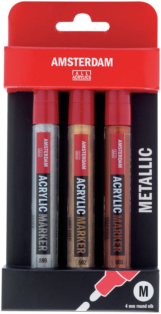 Amsterdam - Acrylic Marker Set - Metallic