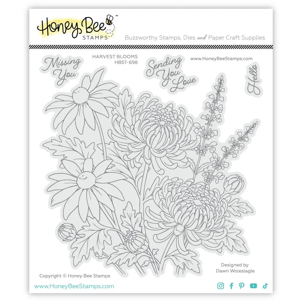 Honey Bee - Harvest Blooms Stamp & Die Bundle