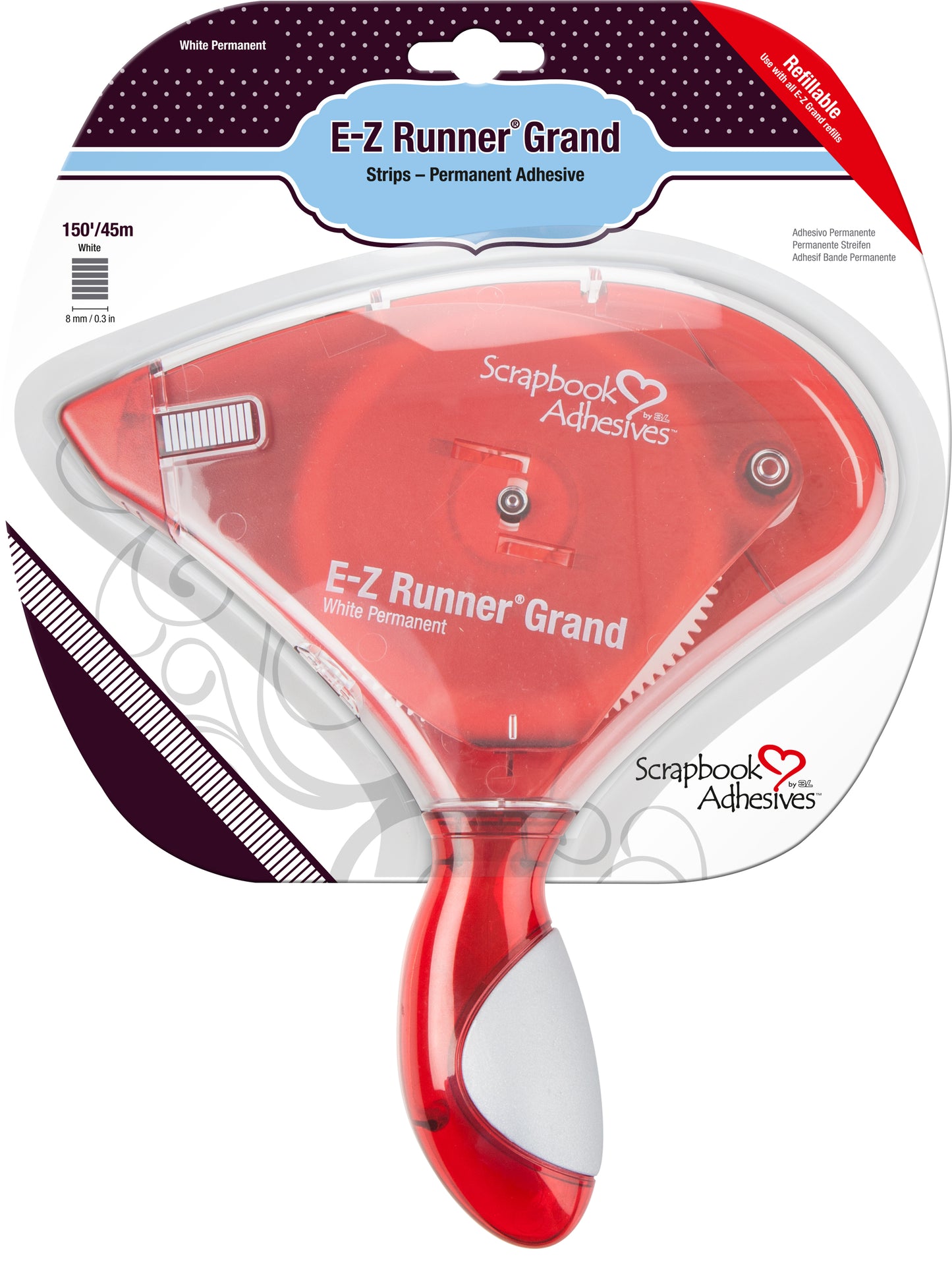 Scrapbook Adhesives - E-Z Runner Grand Runner - Permanent White