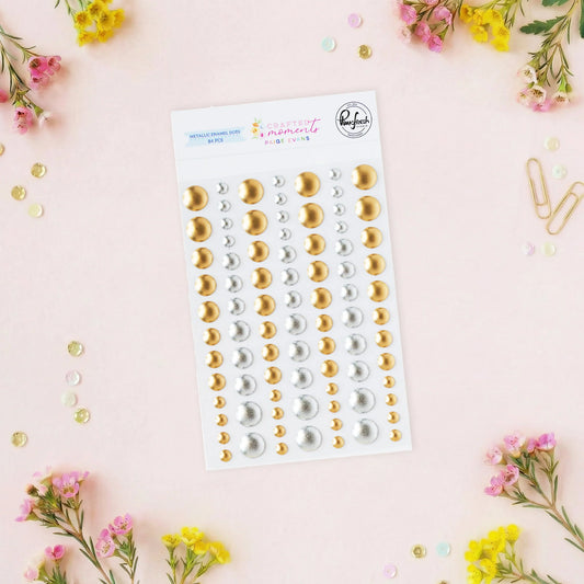 Pinkfresh - Crafted Moments - Metallic Enamel Dots by Paige Evans