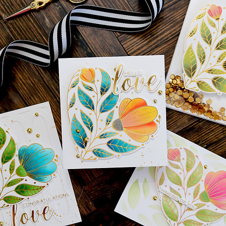 This Calls for Confetti - Heart Bloom Quick Color Stencil Set