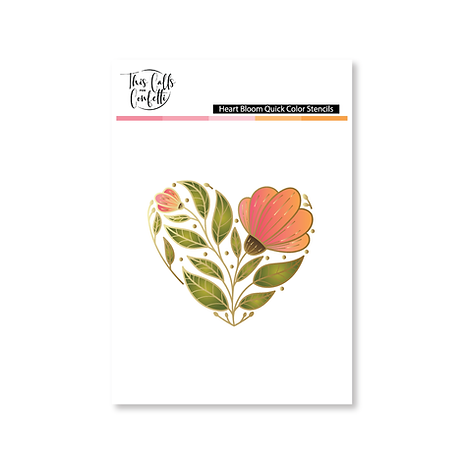 This Calls for Confetti - Heart Bloom Quick Color Stencil Set