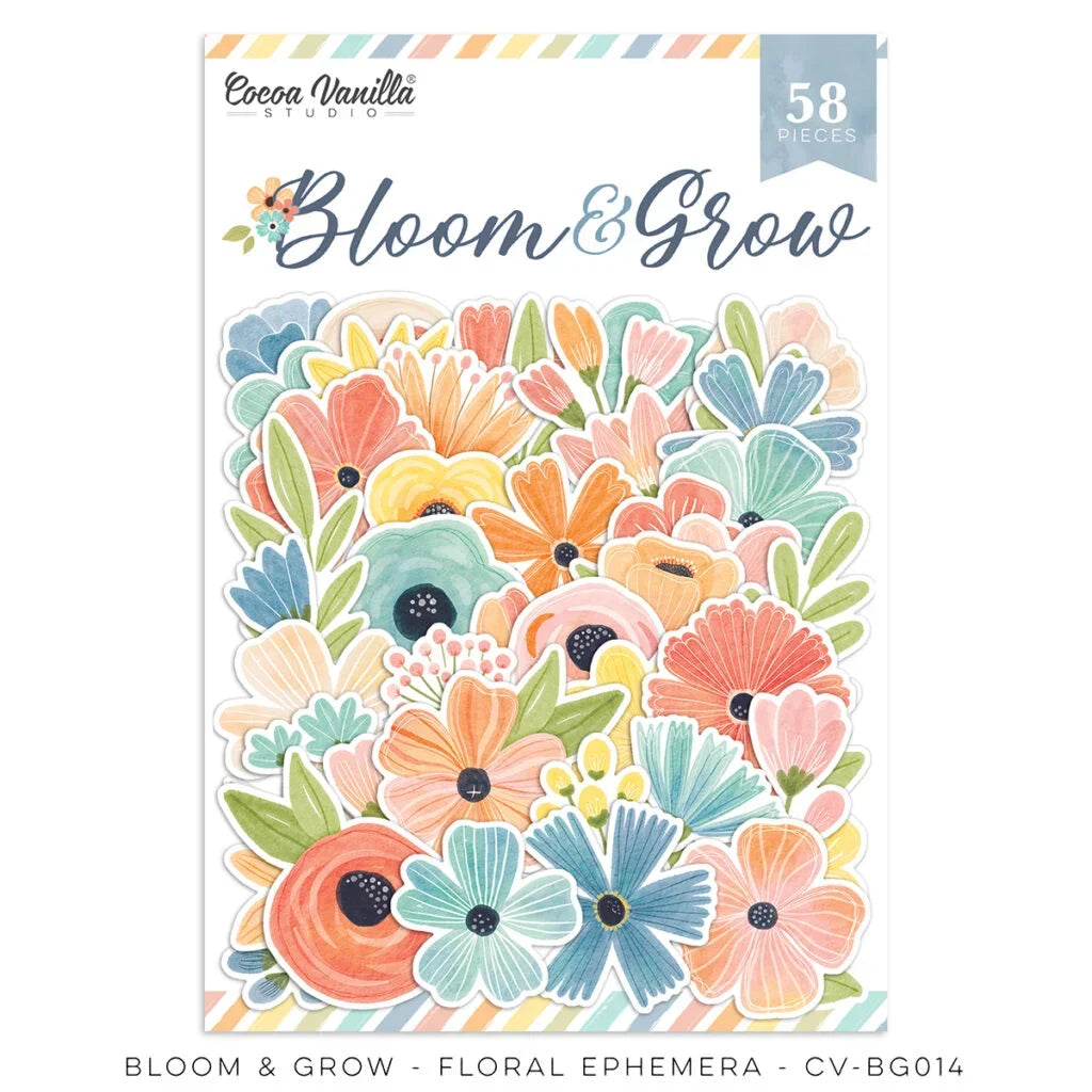 Cocoa Vanilla - Bloom & Grow - Floral Ephemera Pack