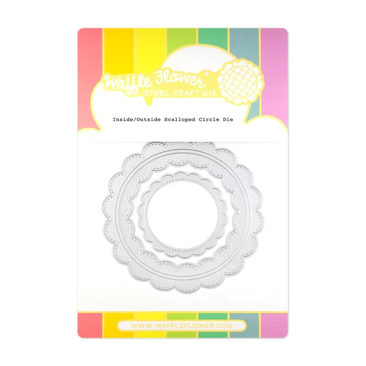 Waffle Flower - Inside/Outside Scalloped Circle Die Set