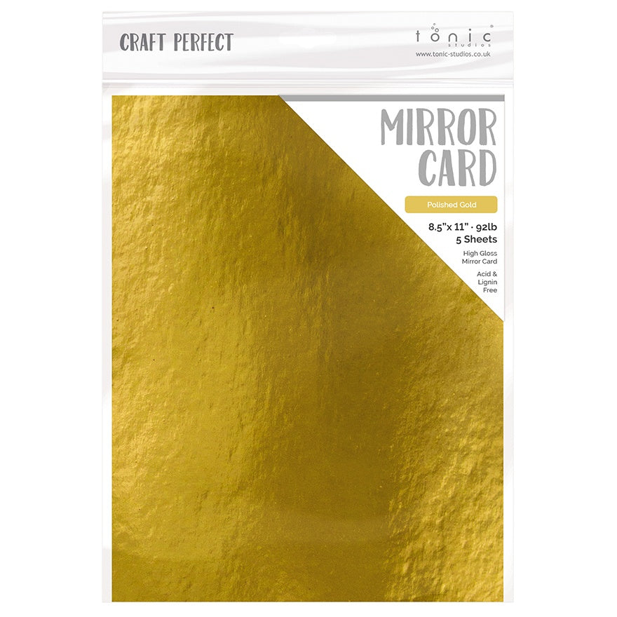 Craft Perfect - Mirror Cardstock - High Gloss Polished Gold