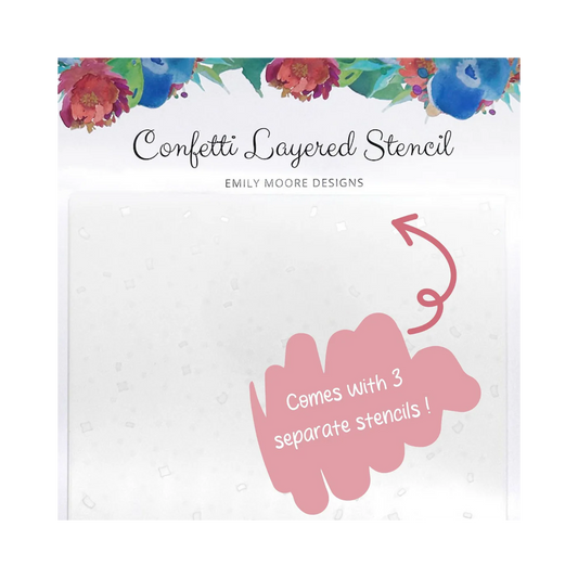 Emily Moore Designs - Confetti Layered Stencil Set