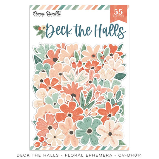 Cocoa Vanilla - Deck The Halls - Floral Ephemera Pack