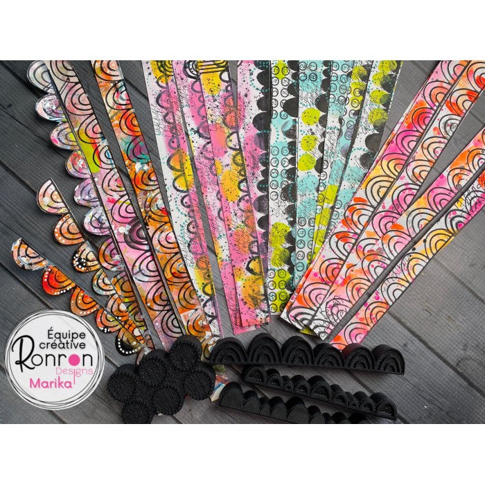 RonRon Designs - Foam Stamp - Rainbow Border