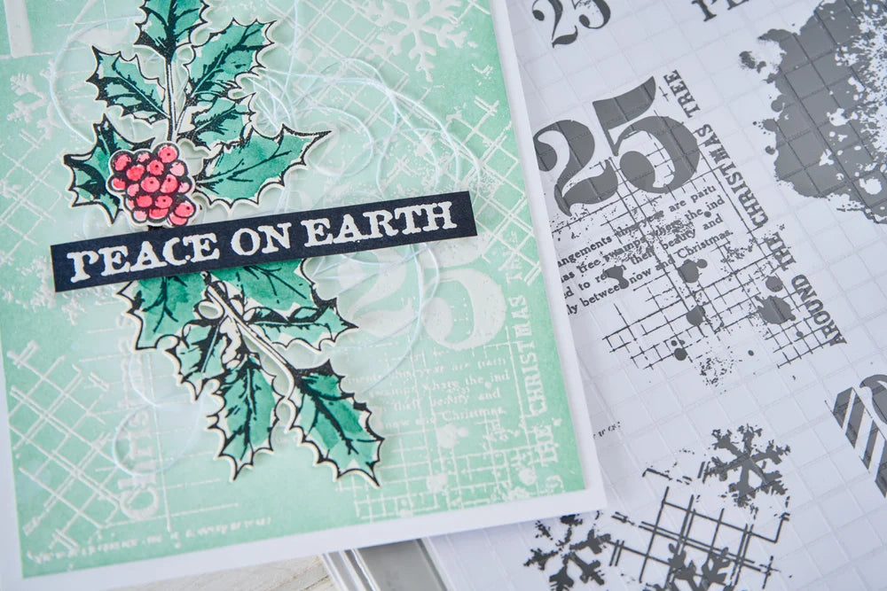 Sizzix - Holiday Textures Stamp Set by 49 and Market