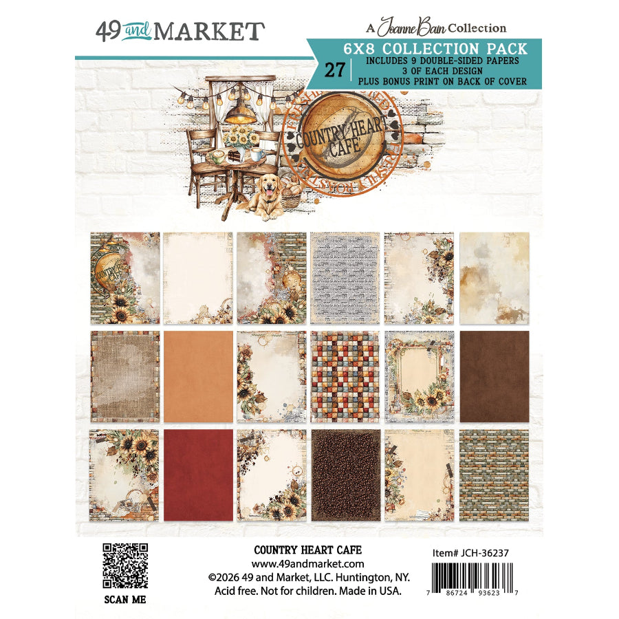 49 & Market - Country Heart Cafe - 6x8 Paper Pack