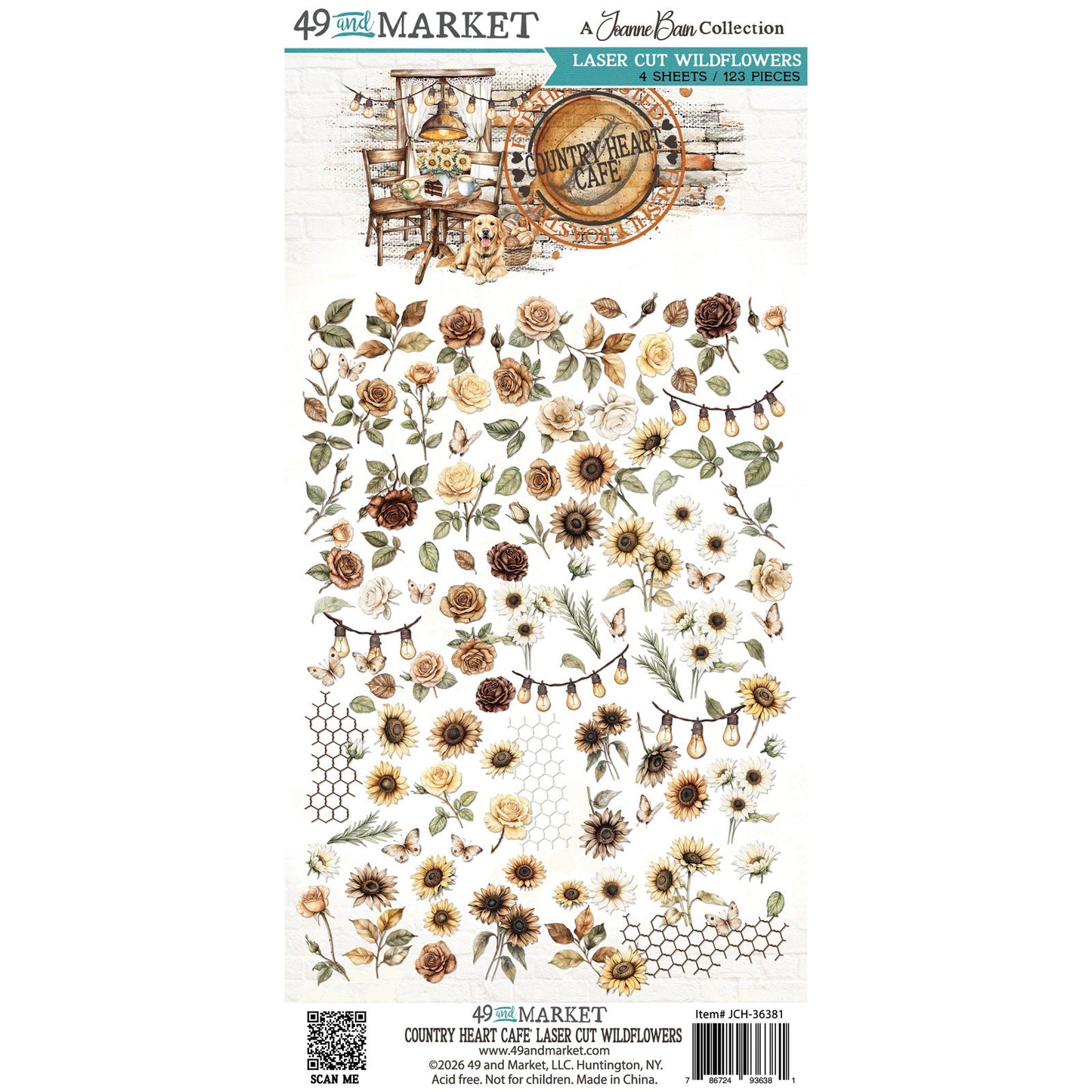 49 & Market - Country Heart Cafe - Laser Cut Wildflowers