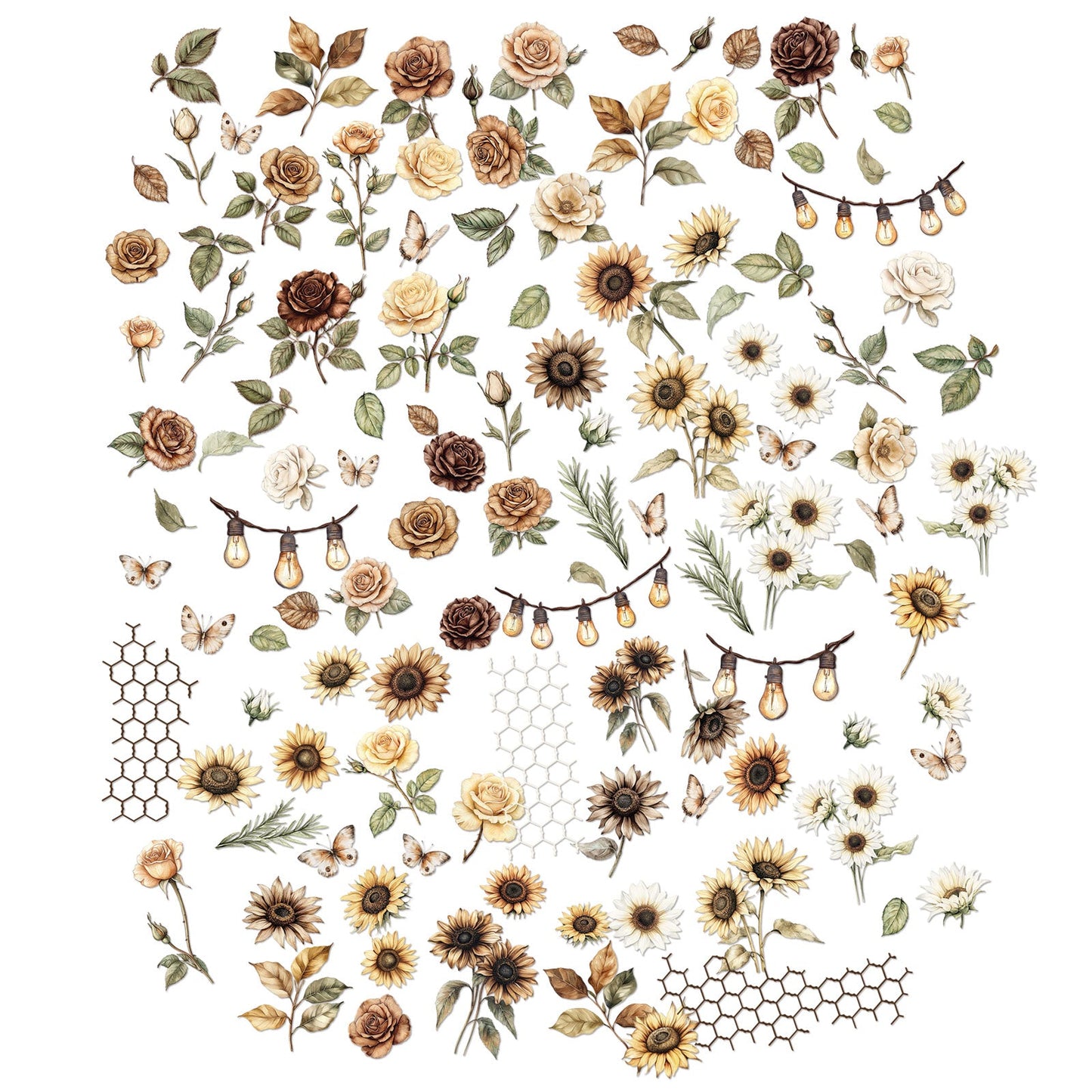 49 & Market - Country Heart Cafe - Laser Cut Wildflowers