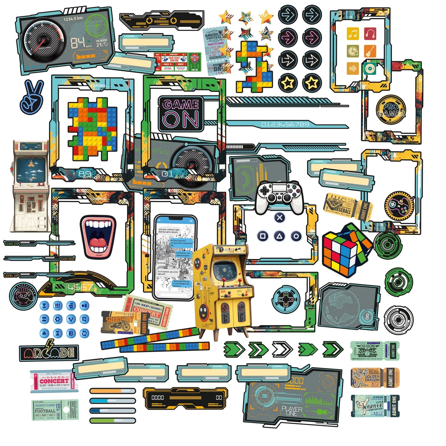 49 & Market - Level Up - Ephemera & Frame Set