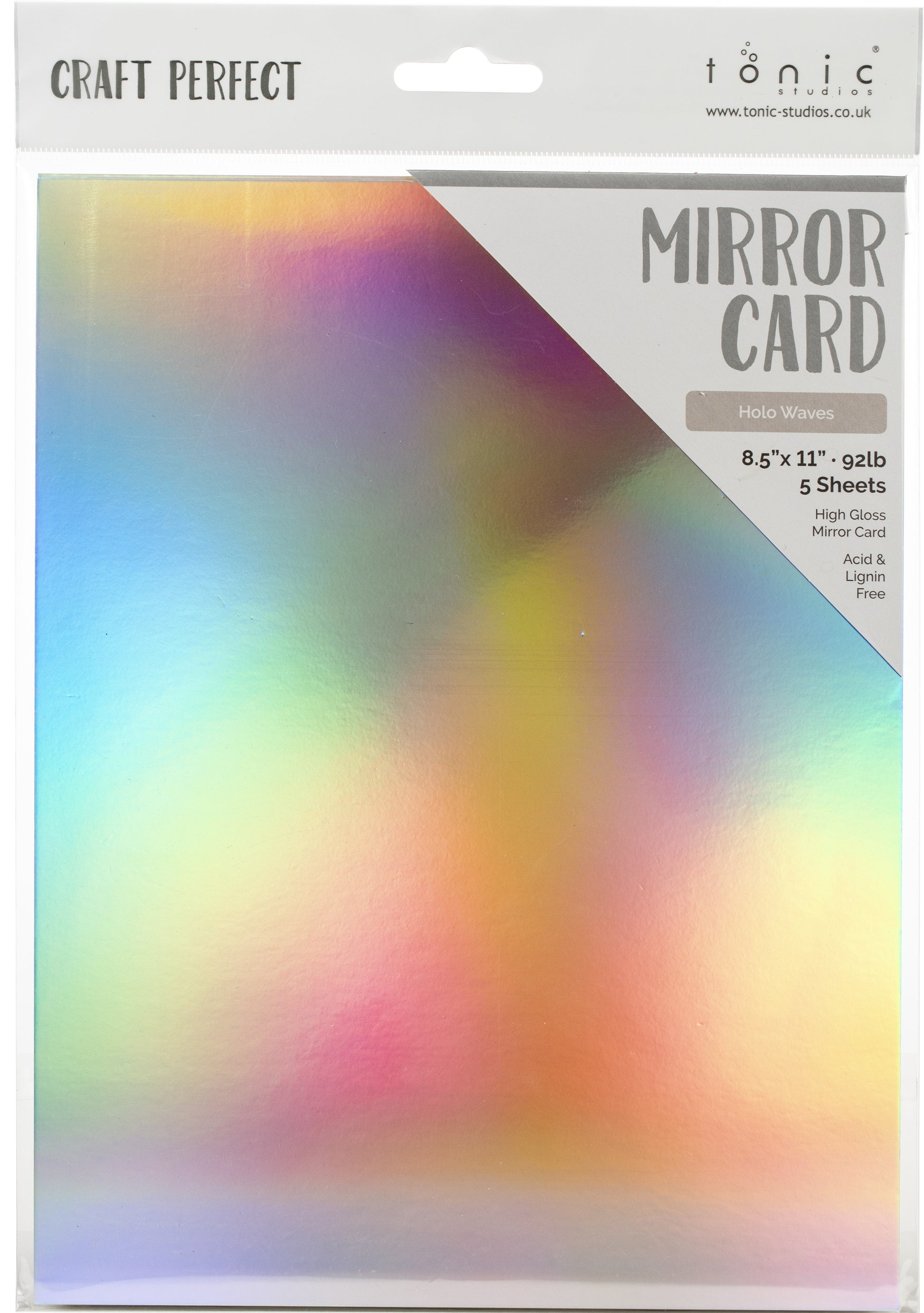 Craft Perfect - Mirror Cardstock - High Gloss Holo Waves