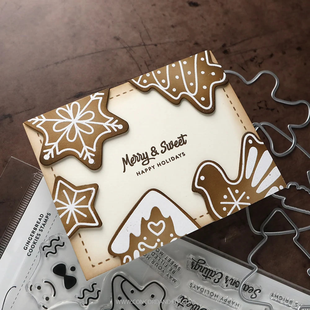 Concord & 9th - Gingerbread Cookies Stamp & Die Bundle by Kristina Werner