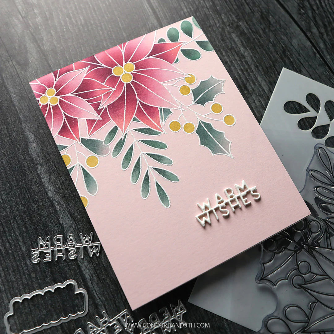 Concord & 9th - Winter Greenery Background Stamp by Kristina Werner