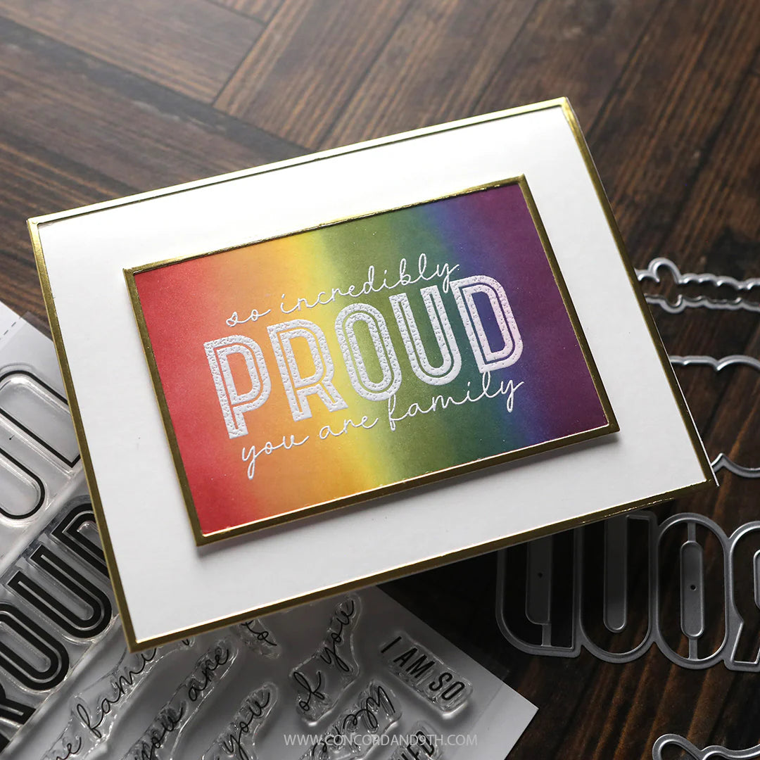 Concord & 9th - Proud Words Stamp & Die Bundle by Kristina Werner