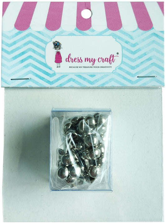 Dress My Craft - Mini Brads - Chrome