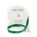 Craft Perfect - Double Face Satin Ribbon - Tree Top Green: 9mm