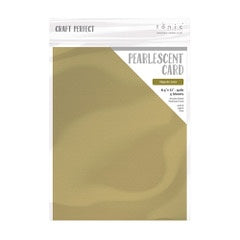 Craft Perfect - Pearlescent Cardstock - Majestic Gold