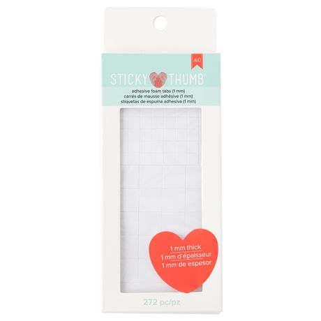 Sticky Thumb - Square Foam Adhesive Tabs - 1mm