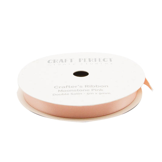 Craft Perfect - Double Face Satin Ribbon - Moonstone Pink