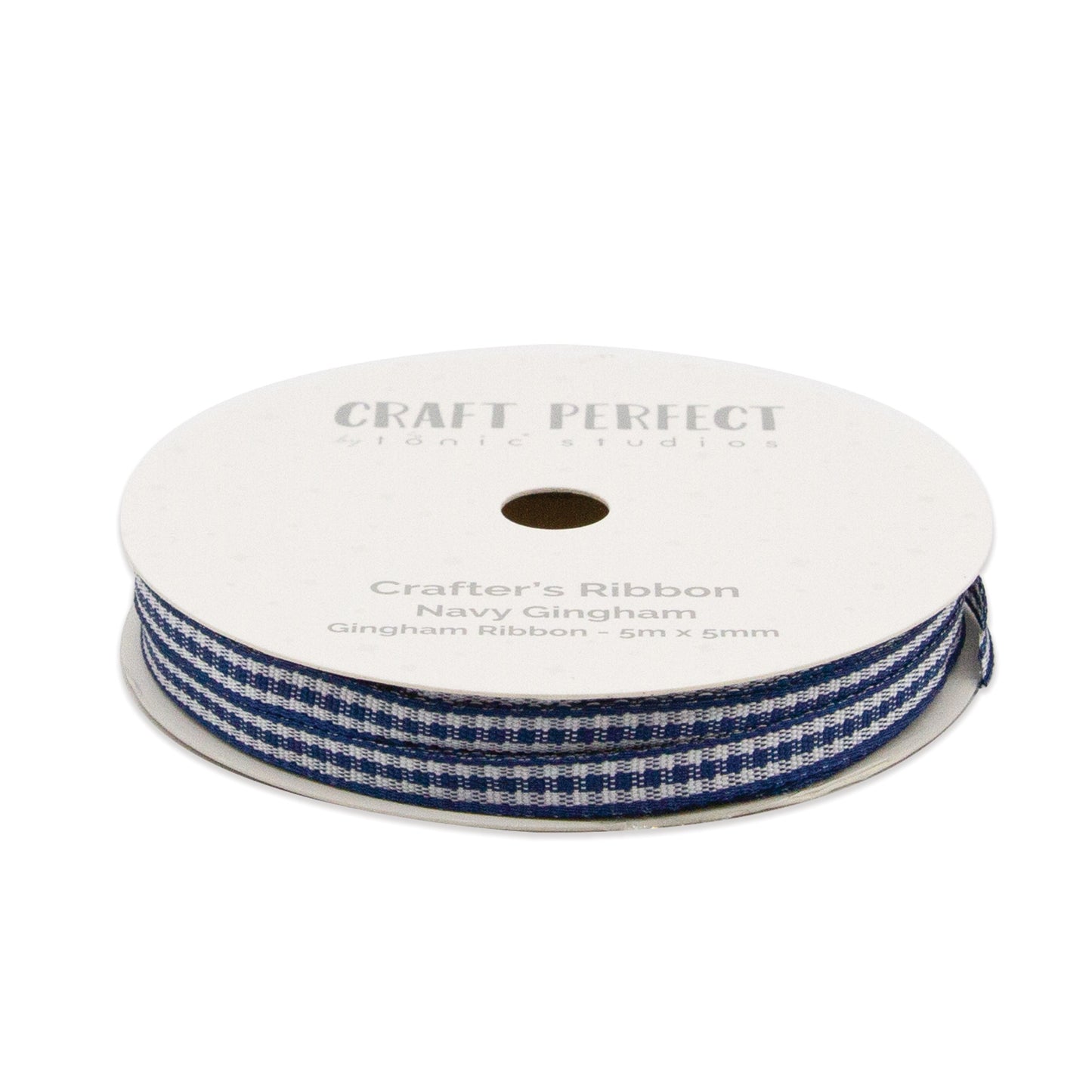 Craft Perfect - Gingham Ribbon - Navy