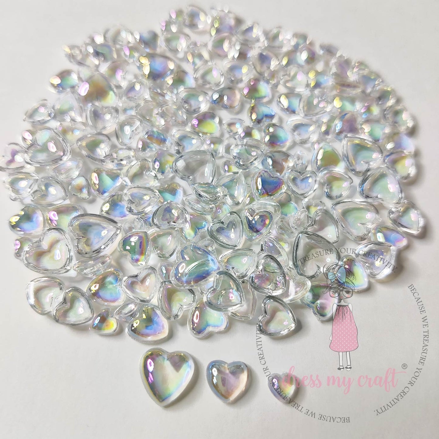 Dress My Craft - Water Droplet Embellishments - Rainbow Heart