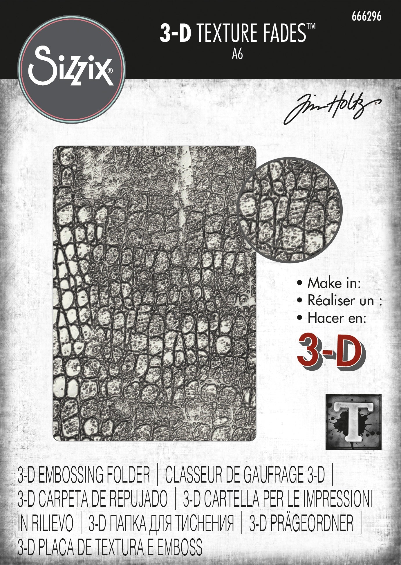 Sizzix - 3D Texture Fades Embossing Folder - Reptile