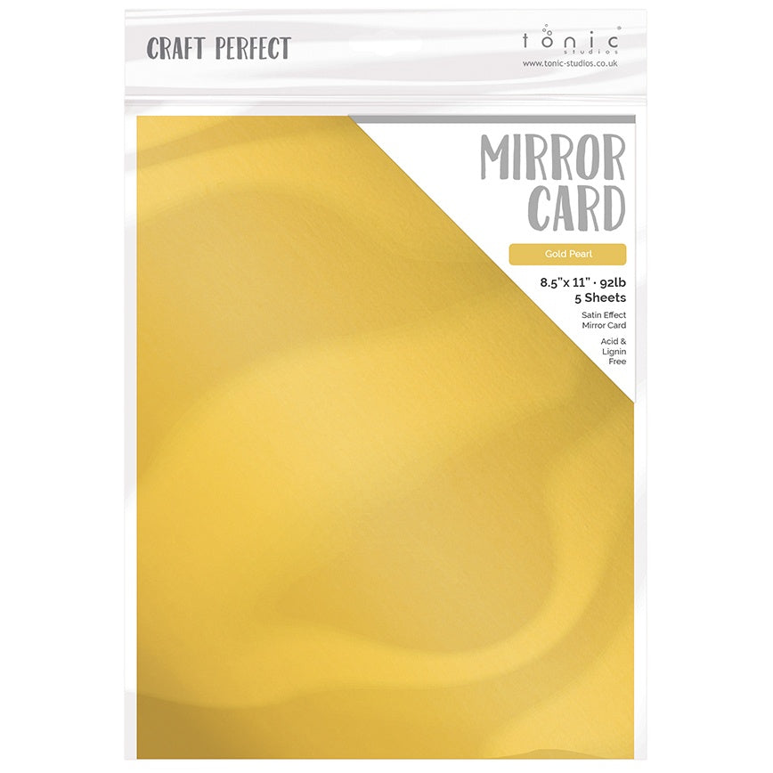 Craft Perfect - Satin Mirror Cardstock - Gold Pearl