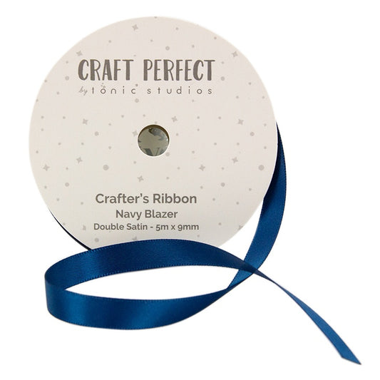 Craft Perfect - Double Face Satin Ribbon - Navy Blazer