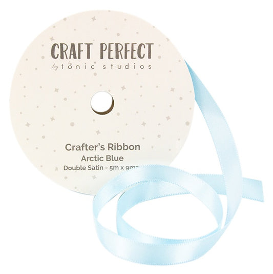 Craft Perfect - Double Face Satin Ribbon - Arctic Blue