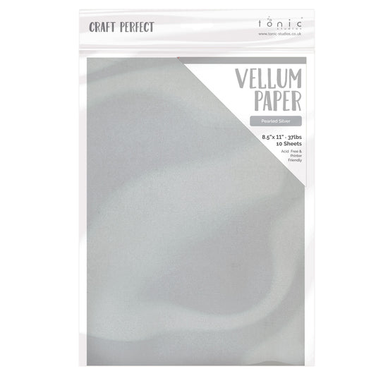 Craft Perfect - Vellum Paper - Pearled Silver