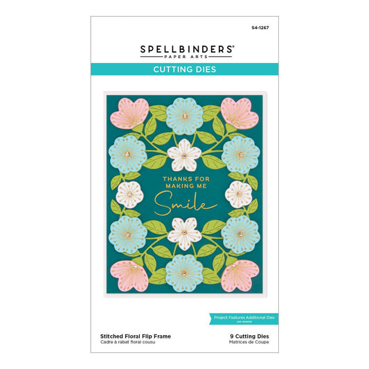 Spellbinders - Stitched Floral Flip Frame - Die Set