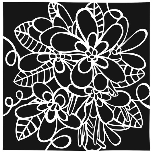 TCW - Flower Cluster Stencil