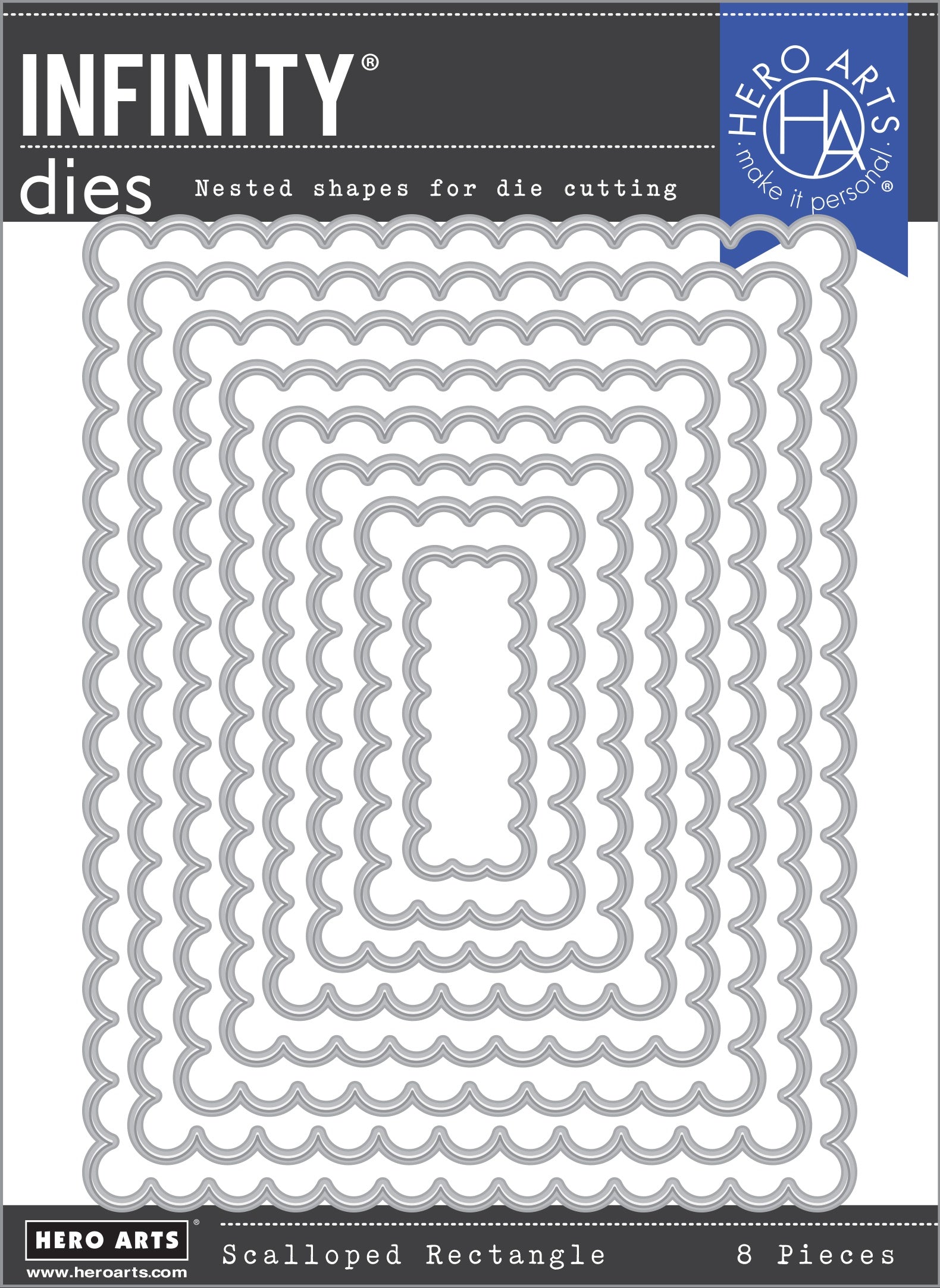 Hero Arts - Infinity Dies - Scalloped Rectangles