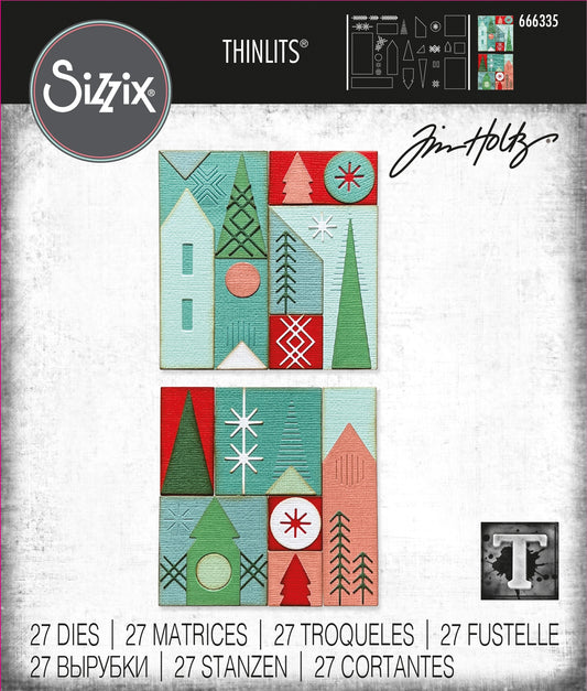 Sizzix Thinlits - Holiday Blocks Die Set