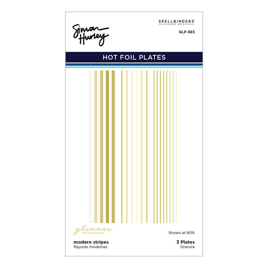 Spellbinders - Glimmer Hot Foil Plate - Modern Stripes by Simon Hurley